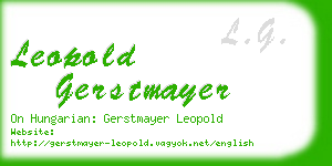 leopold gerstmayer business card